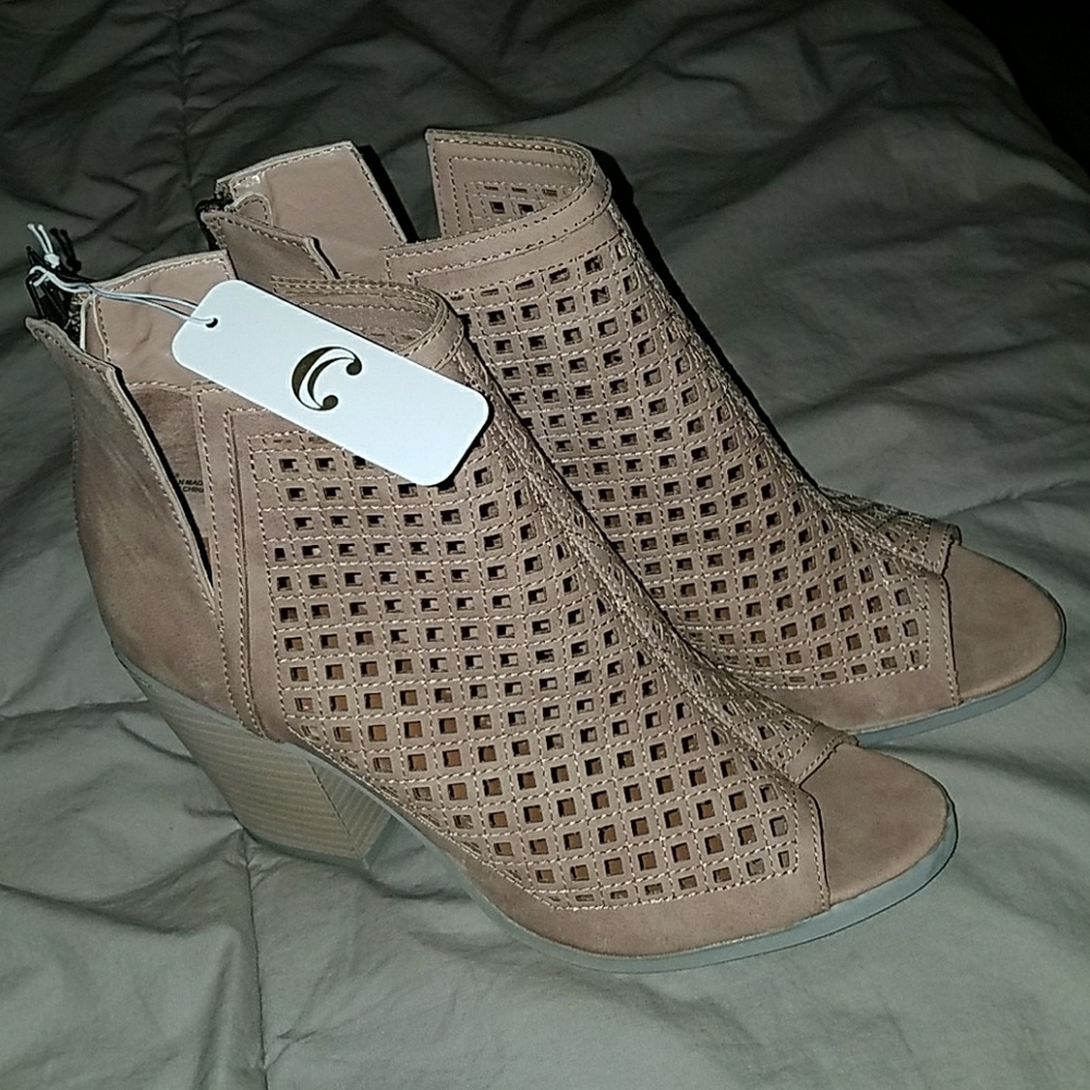 Charming Charlies peep toe booties